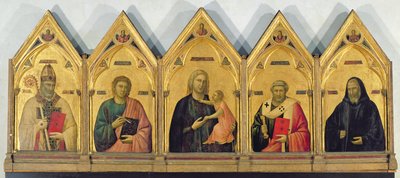 El Retablo de Badia con la Madonna y los Santos, c.1301 de Giotto di Bondone